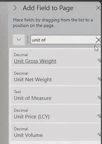 searching for add a field on Business Central