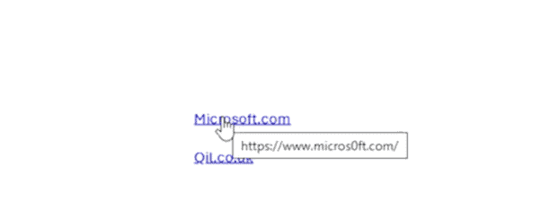 links that can appear in emails